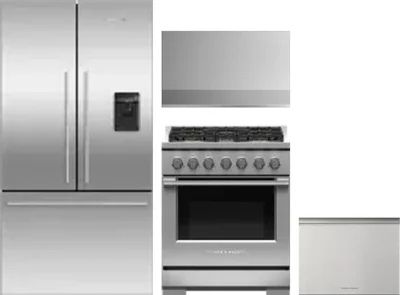 4 Piece Package Includes Refrigerator, Range, Hood And Dishwasher